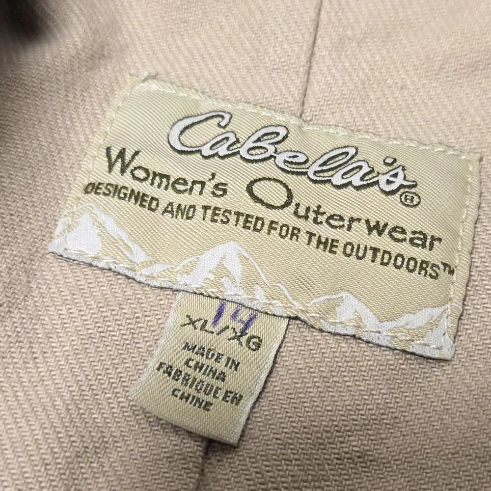 Cabela's Women's Canvas Chore Jacket Coat Corduroy Farm Barn Western Size XL Red - Picture 5 of 10